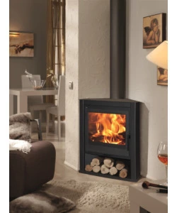STUFA A LEGNA ANGOLARE PANADERO "E-40" GRIGIO 6,85 KW